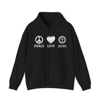 Peace Love Jesus Unisex Hoodie | Christian Apparel | Wear Your Heart - Wear Your Heart