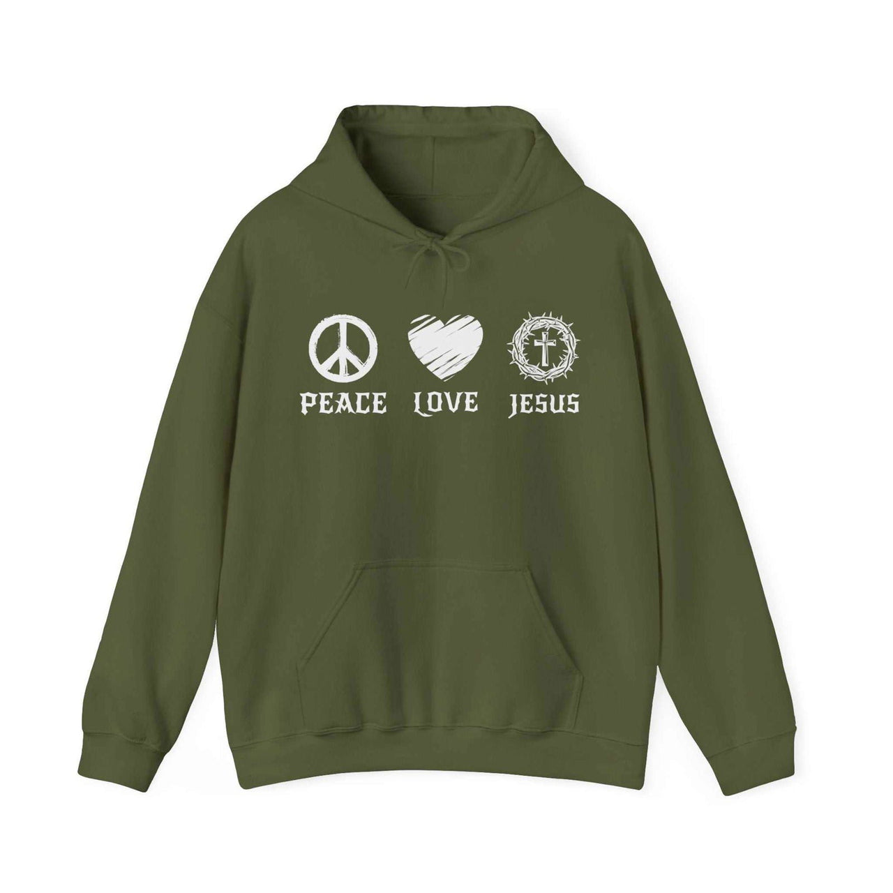 Peace Love Jesus Unisex Hoodie | Christian Apparel | Wear Your Heart - Wear Your Heart