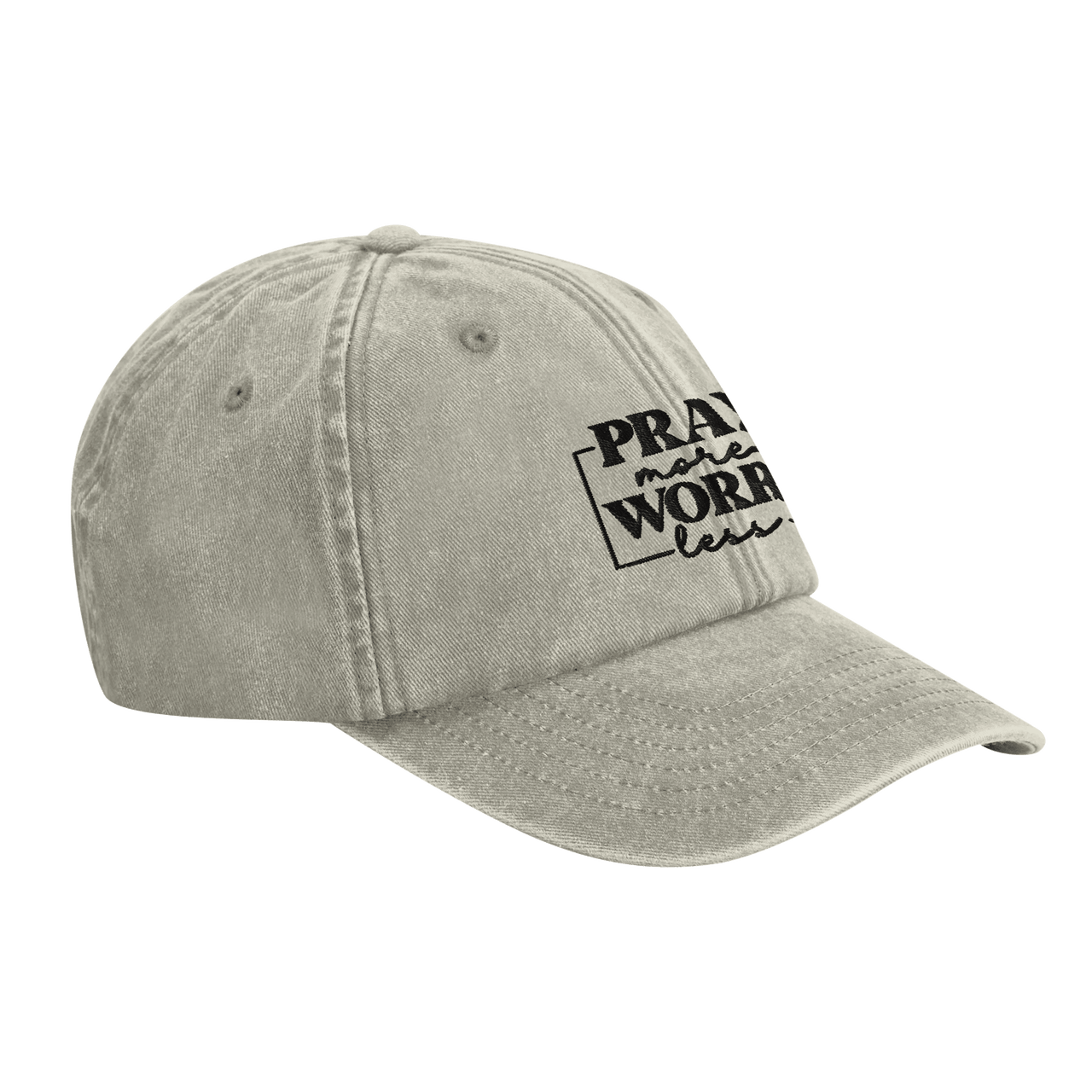 Pray More Worry Less Embroidered Cap | Christian Hat | Wear Your Heart - Wear Your Heart