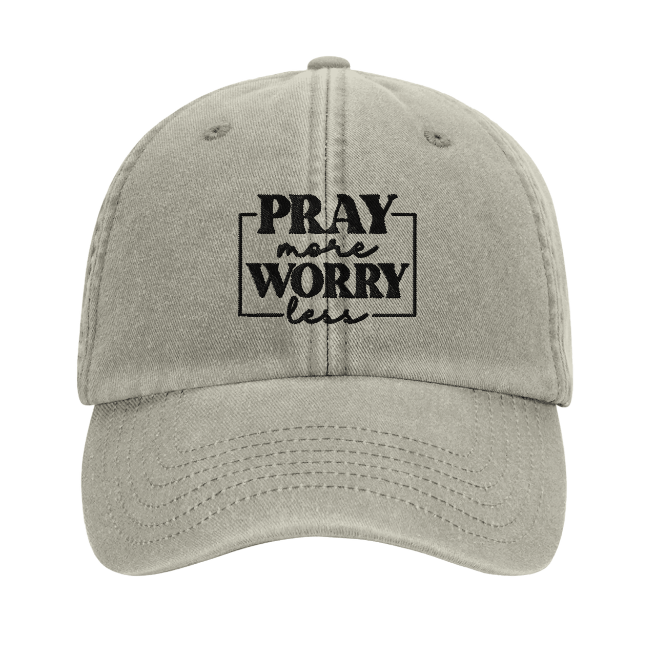 Pray More Worry Less Embroidered Cap | Christian Hat | Wear Your Heart - Wear Your Heart