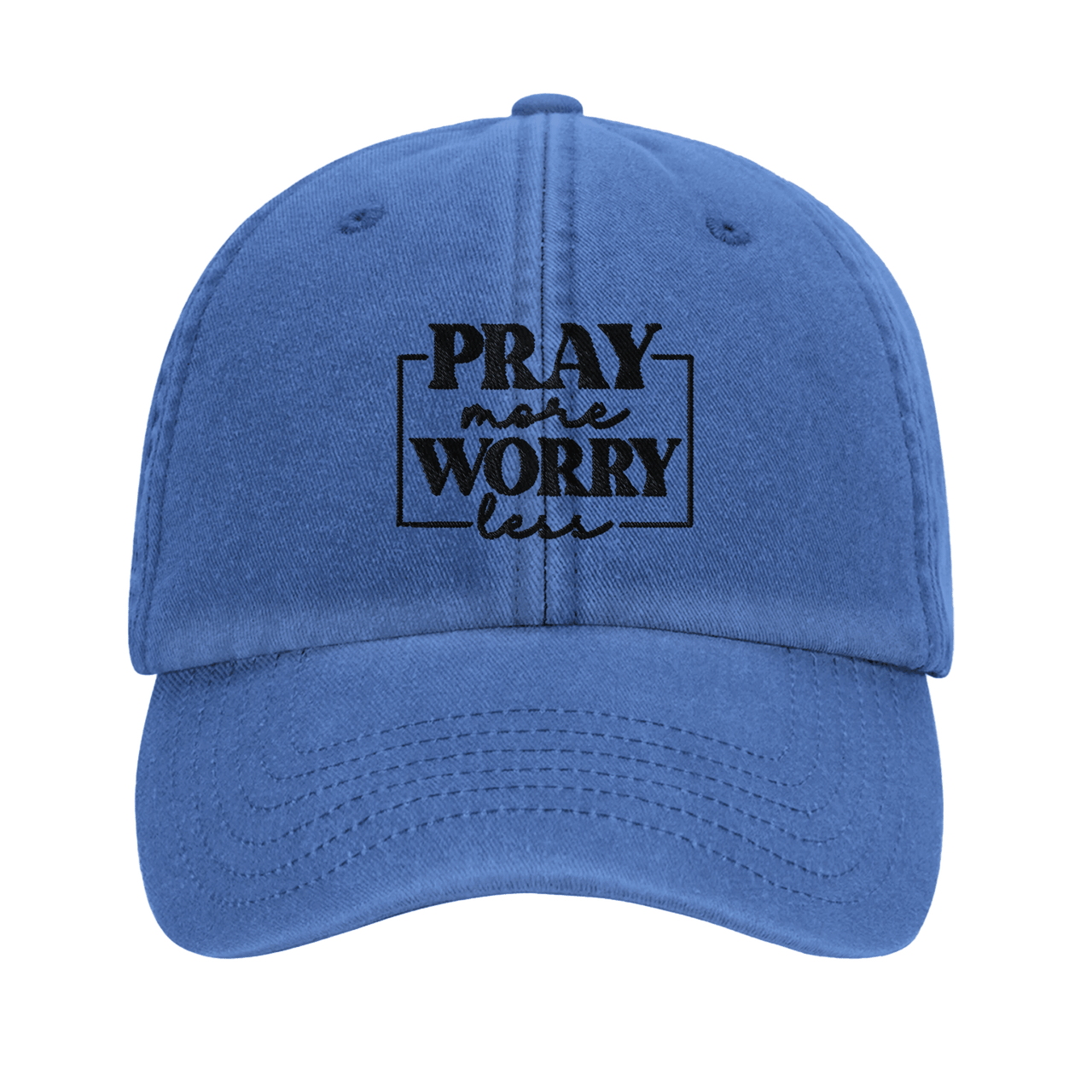 Pray More Worry Less Embroidered Cap | Christian Hat | Wear Your Heart - Wear Your Heart