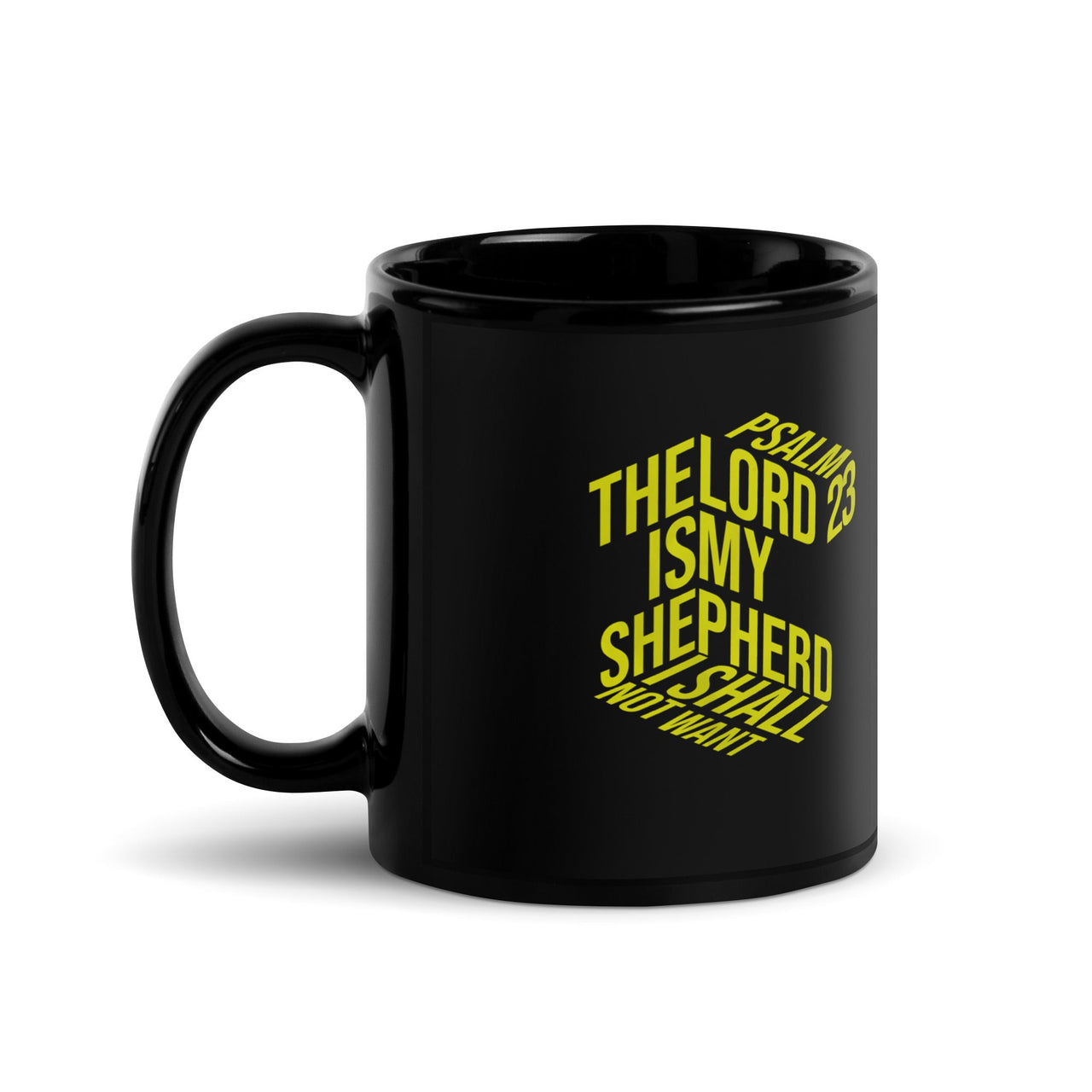 Psalm 23 Mug – The Lord Is My Shepherd Christian Coffee Glossy Mug | Faith Gift - Wear Your Heart