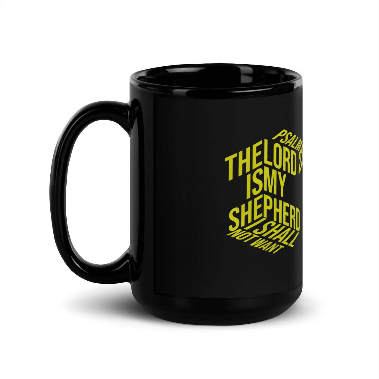 Psalm 23 Mug – The Lord Is My Shepherd Christian Coffee Glossy Mug | Faith Gift - Wear Your Heart