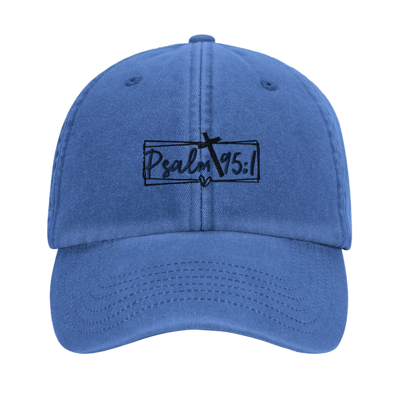 Psalm 95:1 Embroidered Cap | Christian Worship Hat | Wear Your Heart - Wear Your Heart