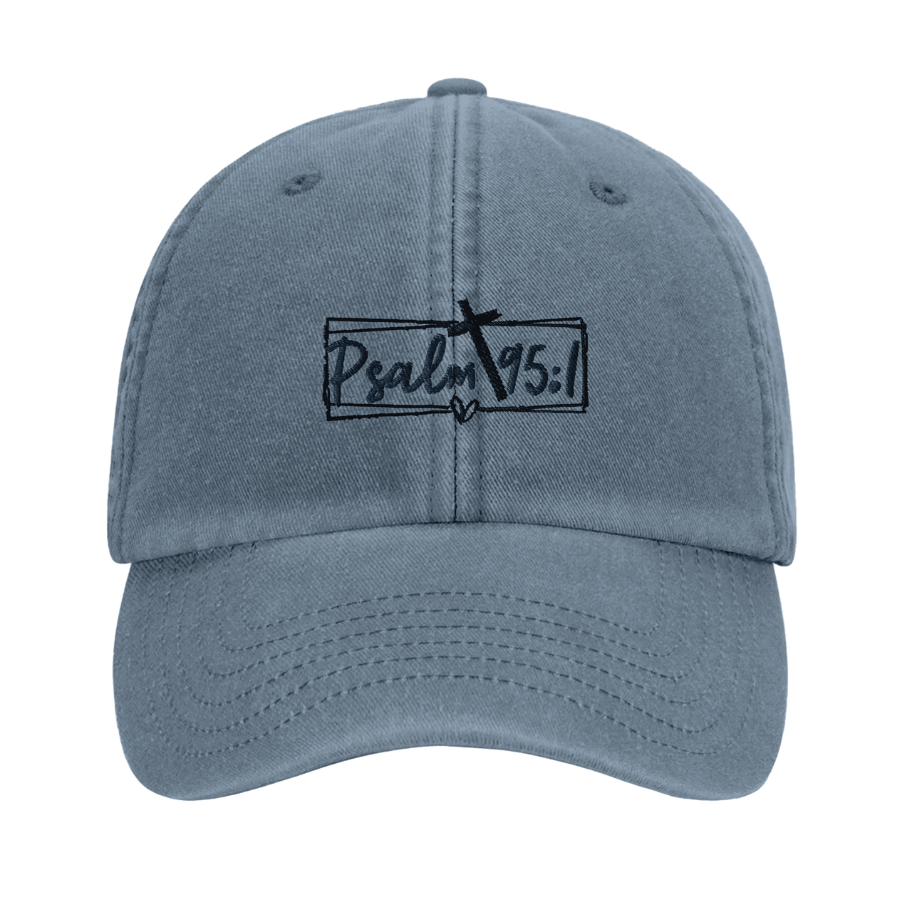 Psalm 95:1 Embroidered Cap | Christian Worship Hat | Wear Your Heart - Wear Your Heart
