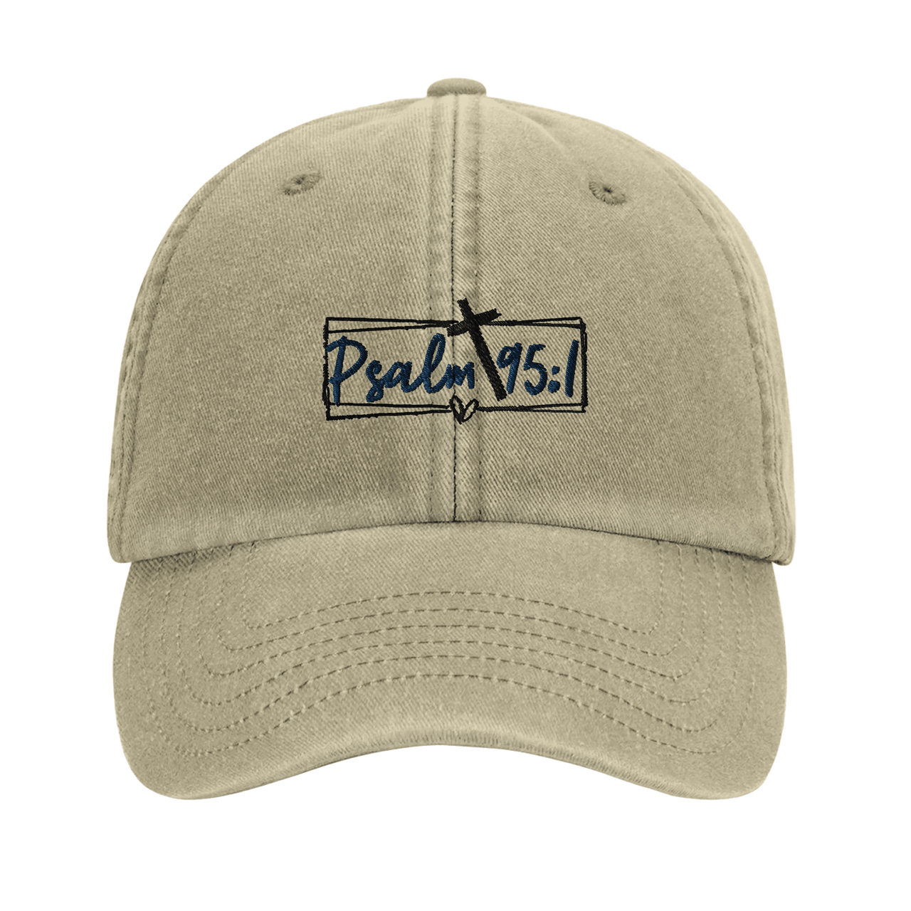 Psalm 95:1 Embroidered Cap | Christian Worship Hat | Wear Your Heart - Wear Your Heart