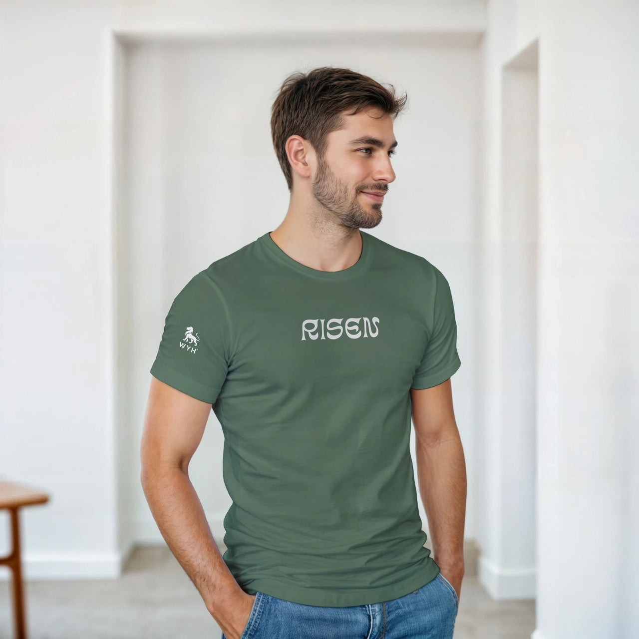Risen Heavyweight Unisex Crewneck T-shirt | Gildan® 5000 - Wear Your Heart