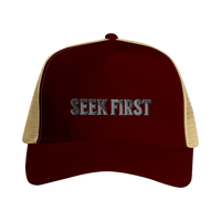 Seek F1rst Snapback Trucker | Matthew 6:33 Christian Cap | Wear Your Heart - Wear Your Heart