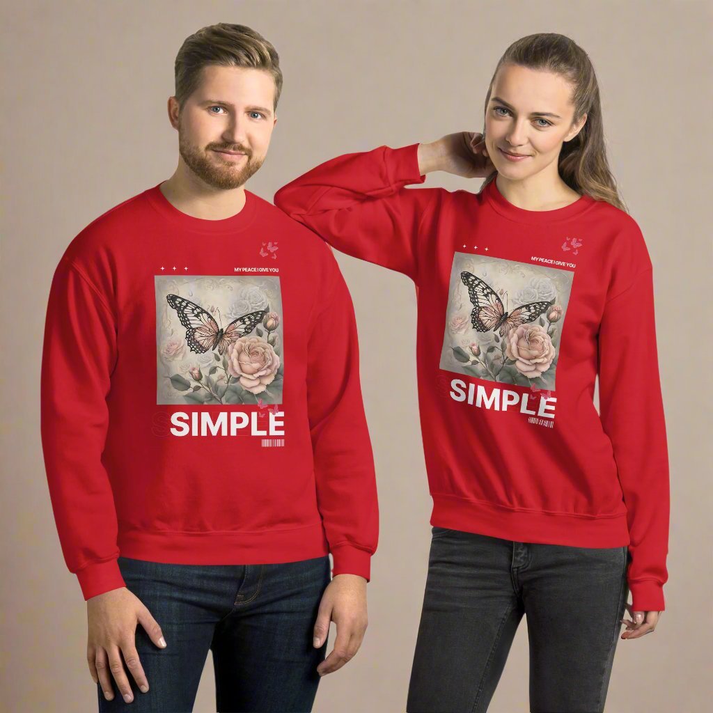 Simple Unisex Sweatshirt – My Peace Faith - Based Christian Apparel - Wear Your Heart