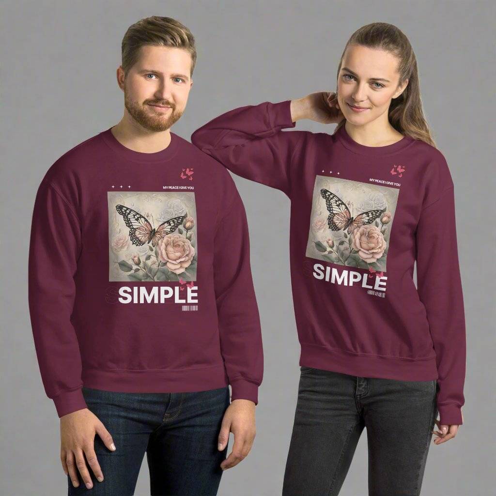 Simple Unisex Sweatshirt – My Peace Faith - Based Christian Apparel - Wear Your Heart