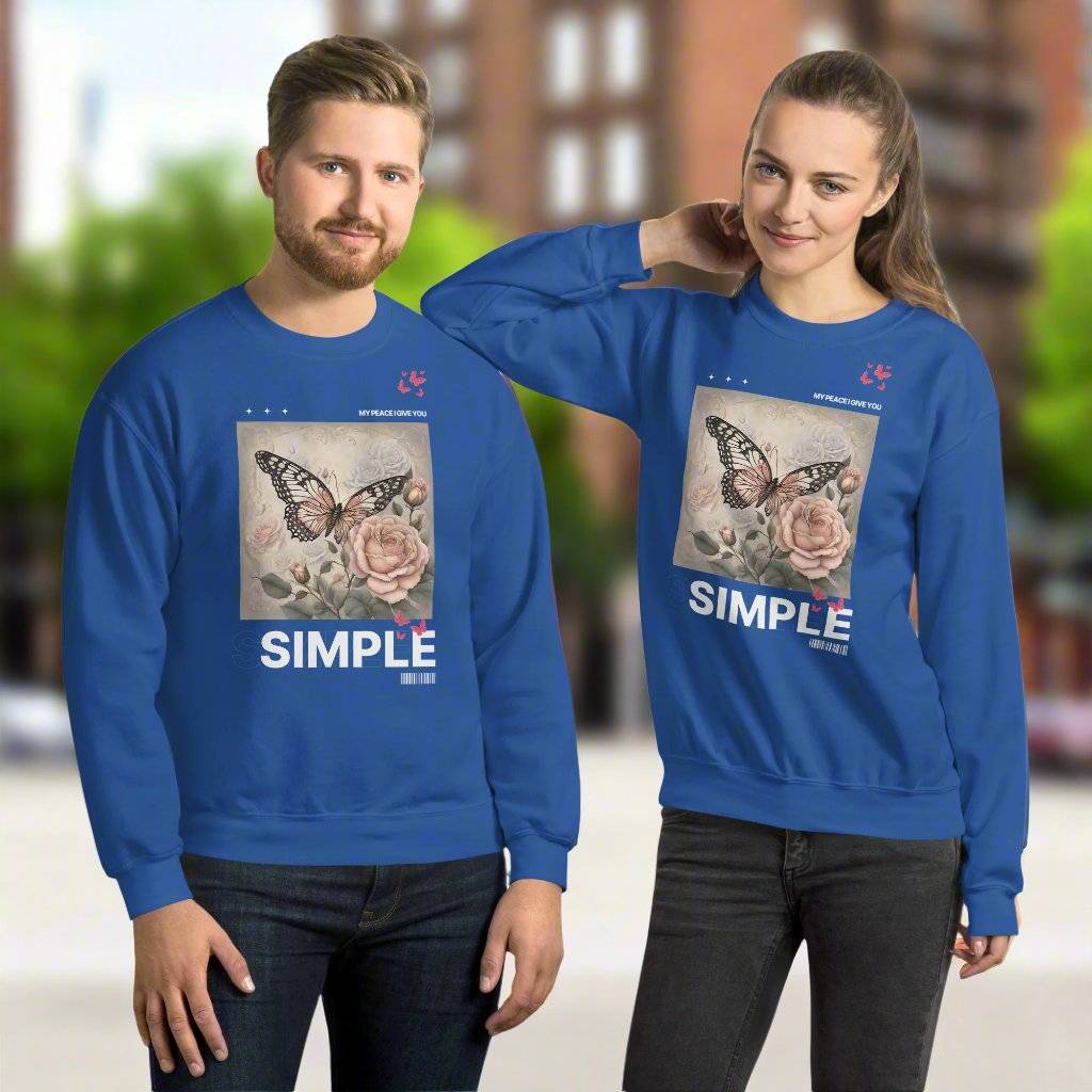 Simple Unisex Sweatshirt – My Peace Faith - Based Christian Apparel - Wear Your Heart
