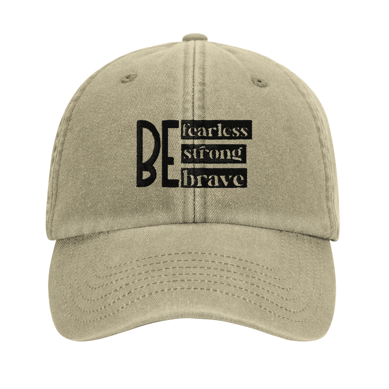 Strong Brave Fearless Embroidered Cap | Christian Hat | Wear Your Heart - Wear Your Heart