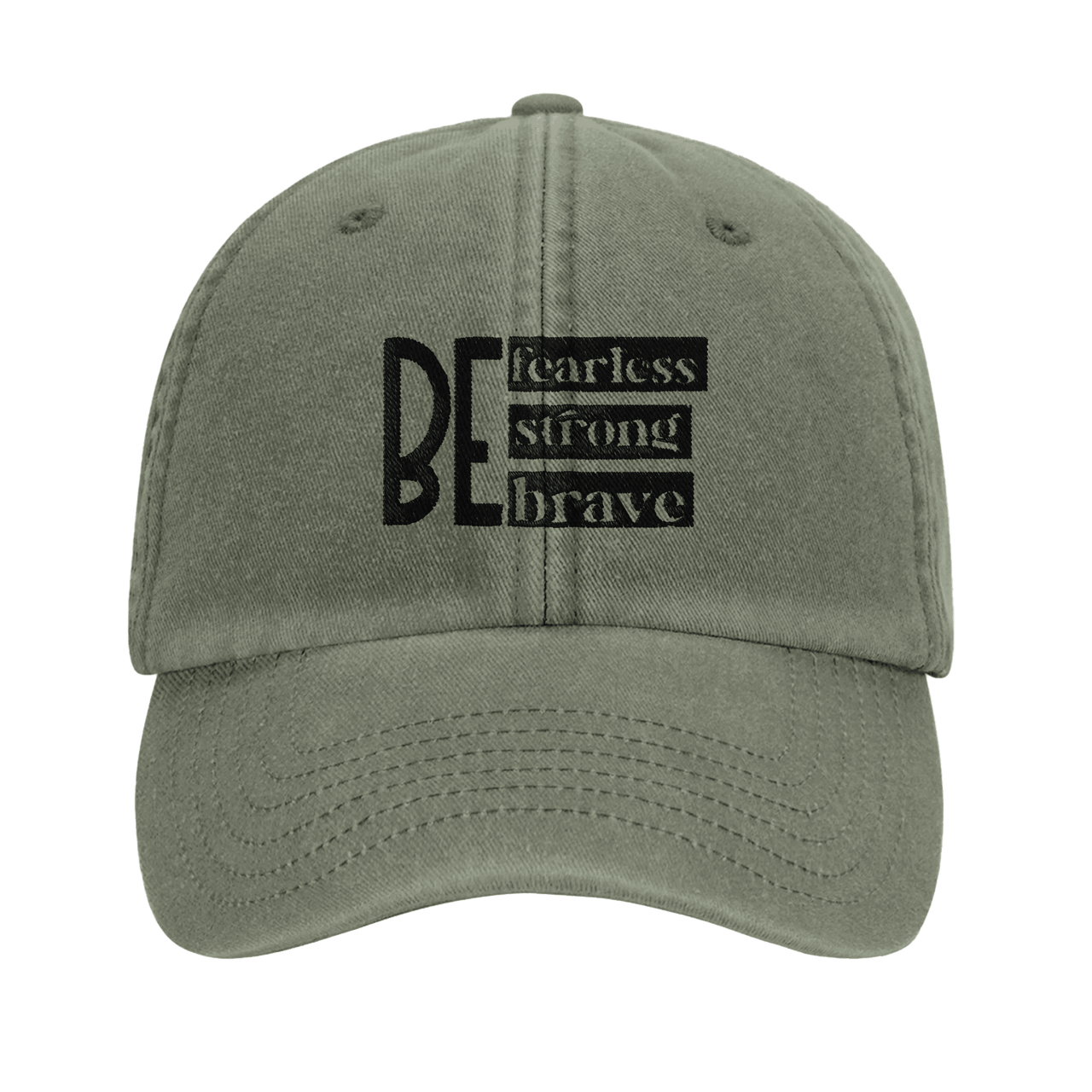Strong Brave Fearless Embroidered Cap | Christian Hat | Wear Your Heart - Wear Your Heart