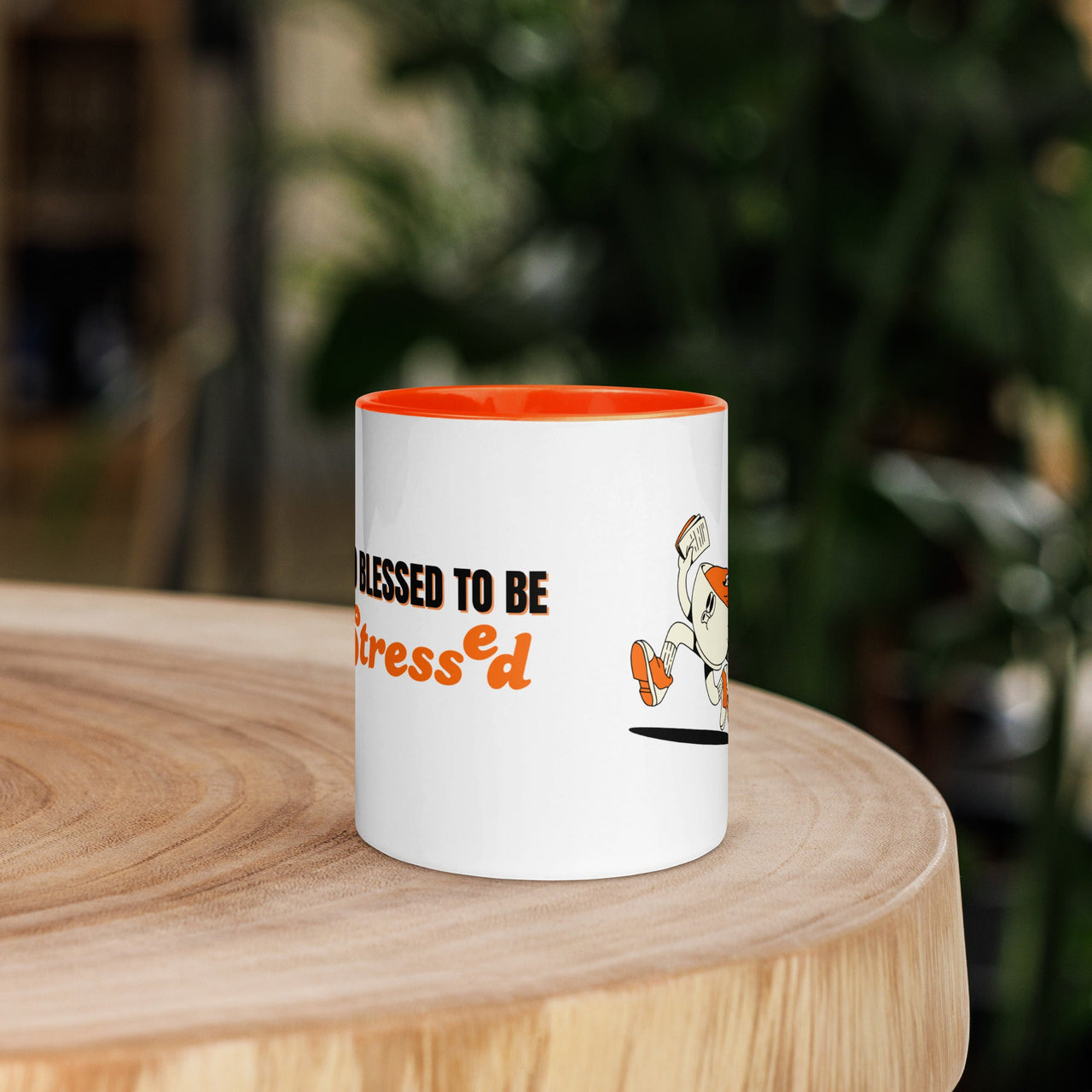 Too Blessed To Be Stressed Mug – Christian Humour Mug with Colour Inside | Faith Collection - Wear Your Heart