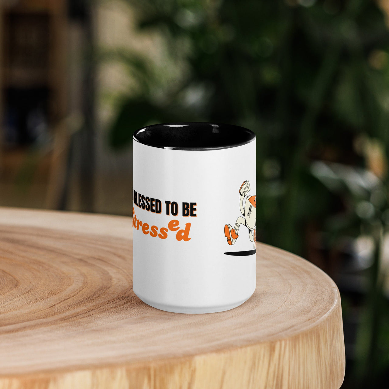 Too Blessed To Be Stressed Mug – Christian Humour Mug with Colour Inside | Faith Collection - Wear Your Heart