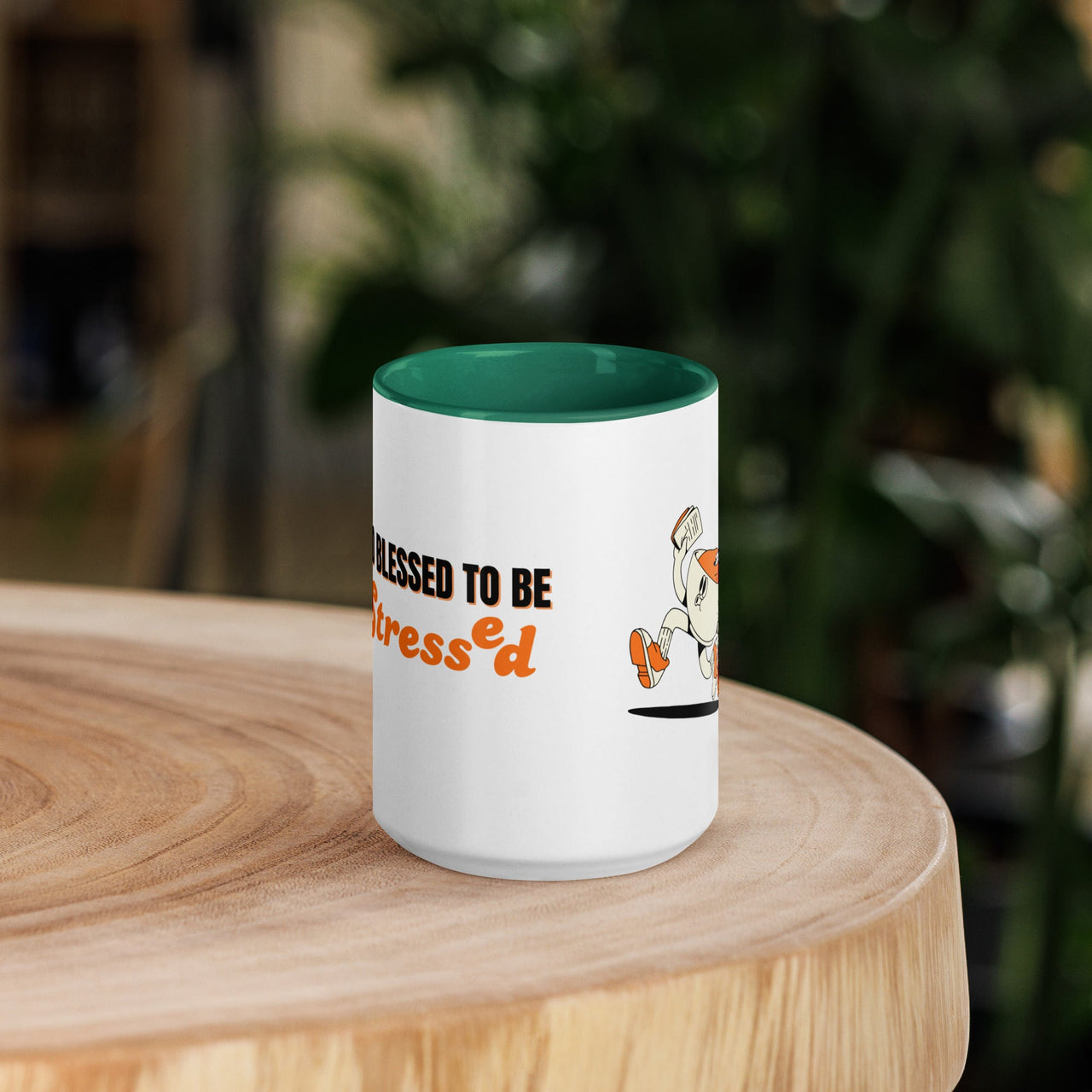 Too Blessed To Be Stressed Mug – Christian Humour Mug with Colour Inside | Faith Collection - Wear Your Heart