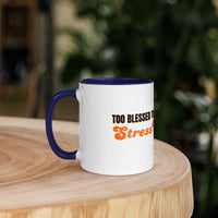 Too Blessed To Be Stressed Mug – Christian Humour Mug with Colour Inside | Faith Collection - Wear Your Heart