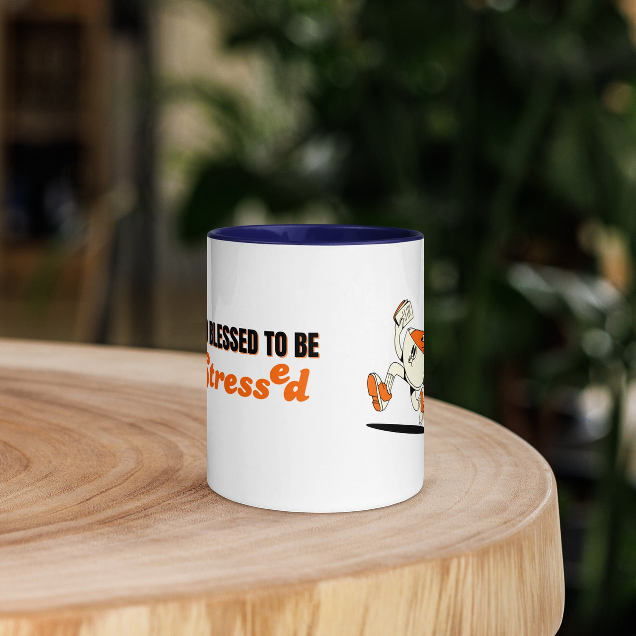 Too Blessed To Be Stressed Mug – Christian Humour Mug with Colour Inside | Faith Collection - Wear Your Heart