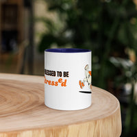 Too Blessed To Be Stressed Mug – Christian Humour Mug with Colour Inside | Faith Collection - Wear Your Heart