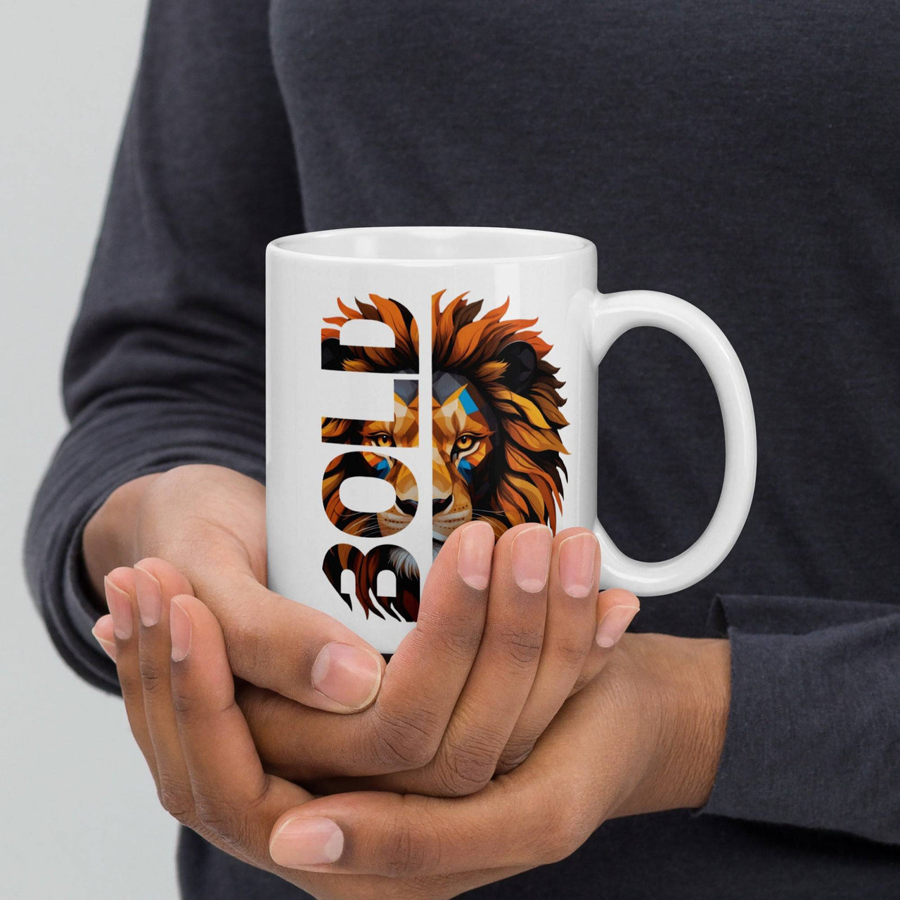Unique Bold Inspirational White Glossy Mug – Empower Your Daily Sip - Wear Your Heart