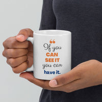 Unique Bold Inspirational White Glossy Mug – Empower Your Daily Sip - Wear Your Heart