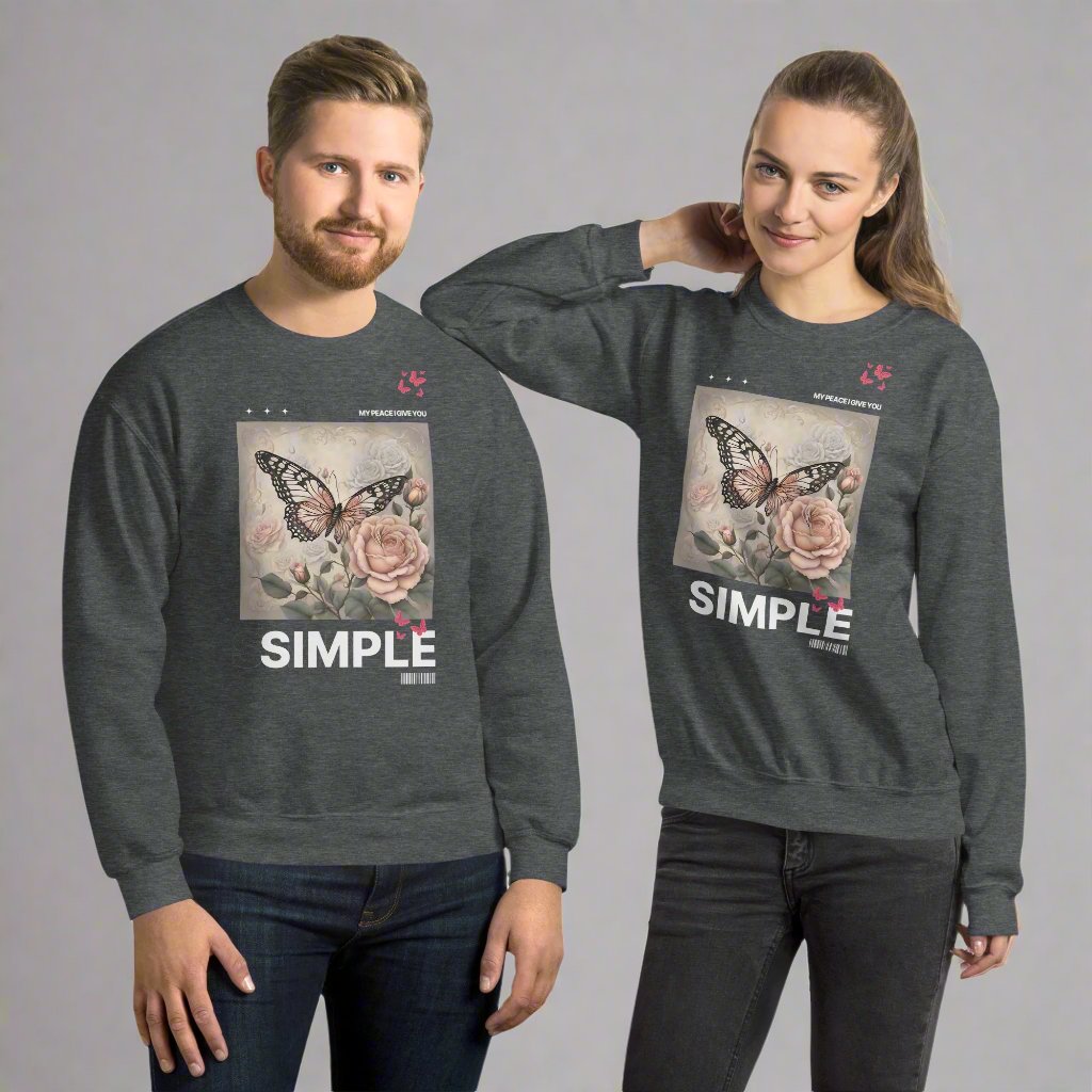 Simple Unisex Sweatshirt – My Peace Faith-Based Christian Apparel