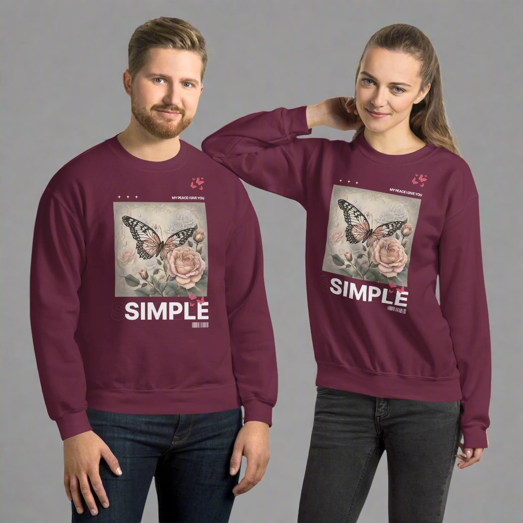 Simple Unisex Sweatshirt – My Peace Faith-Based Christian Apparel