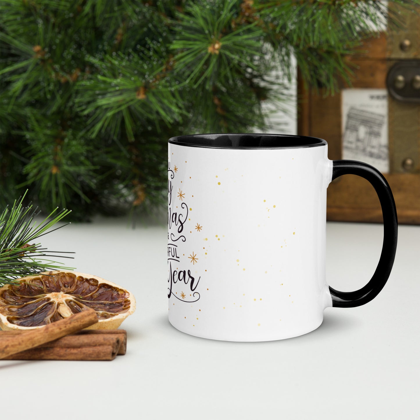 Merry Christmas and Happy New Year Mug – Colour Inside