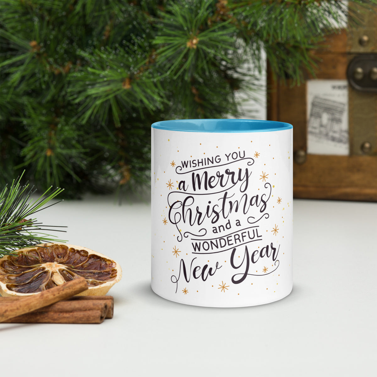 Merry Christmas and Happy New Year Mug – Colour Inside