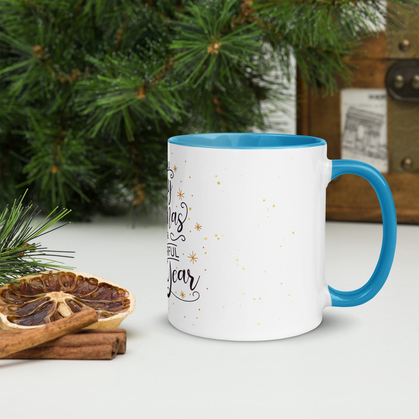 Merry Christmas and Happy New Year Mug – Colour Inside