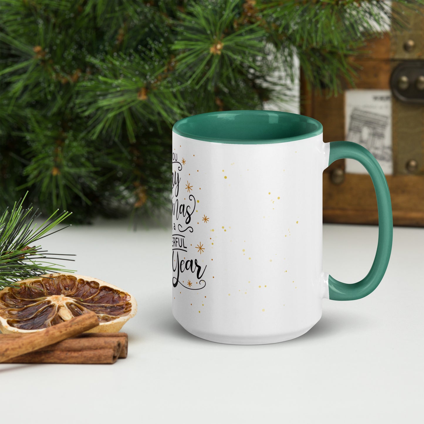 Merry Christmas and Happy New Year Mug – Colour Inside