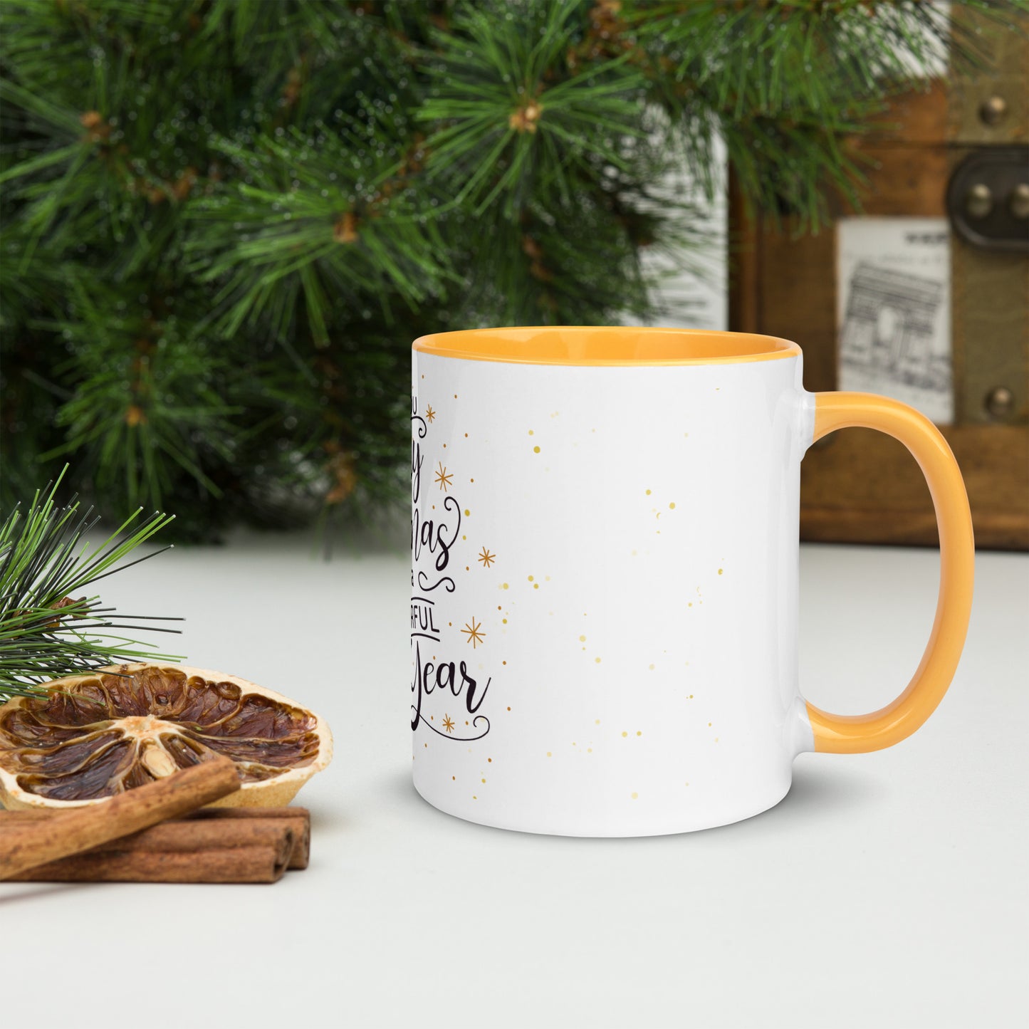 Merry Christmas and Happy New Year Mug – Colour Inside